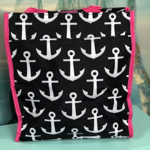 NWT Anchor Tote Black & Pink 13x12x5 - Picture 2 of 5
